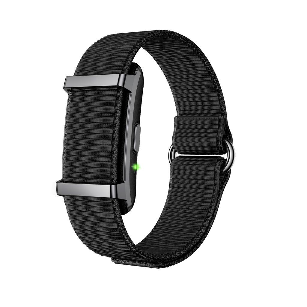 Accurate Temperature Fitness Activity Tracker Smart Band Smartband Displyless No Screen Alloy Smart Bracelets Nylon Strap
