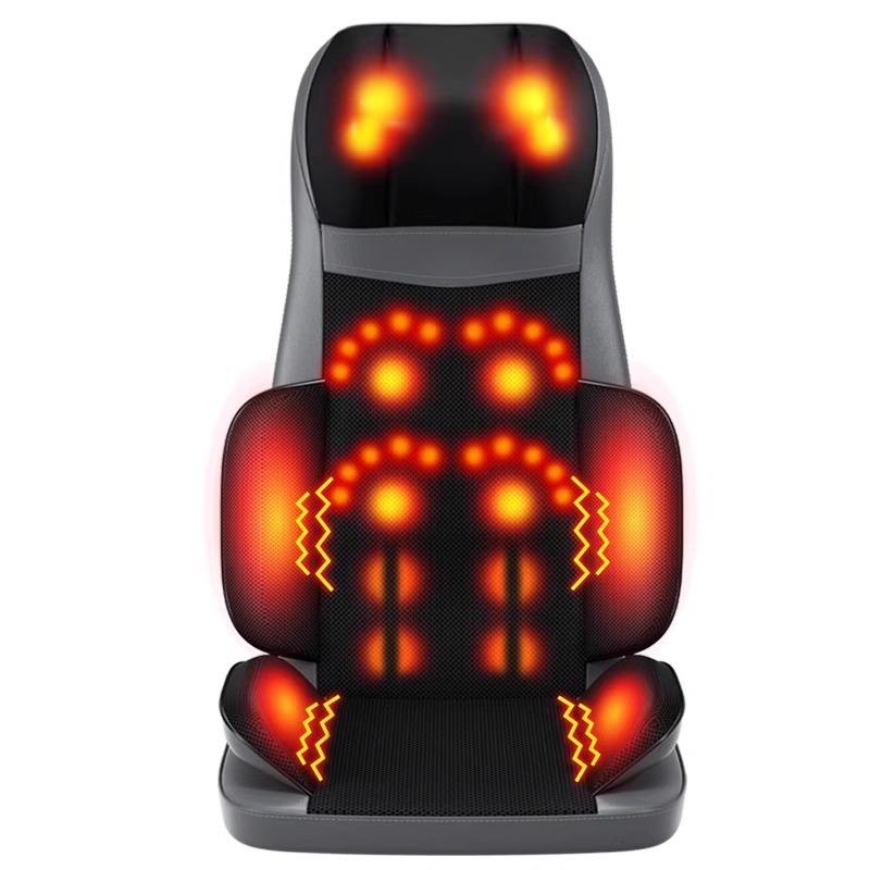 Orthopedic Heated Massage Mattress for Back & Leg Comfort   Full-body Electric Massage Mat Knead Vibration Heat Home Car Massage Chair ,Cushion with 10 Vibration Motor,