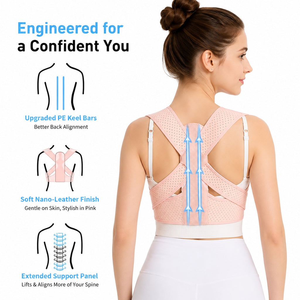 Back Brace Posture Corrector for Women Shoulder Straightener for Upper and Lower Back Pain Improving Postura Support Belt for Scoliosis