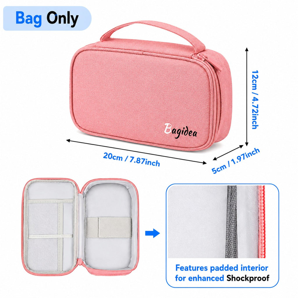 Travel Carrying Bag for Doppler Fetal Heart Monitor, Storage bag for Doppler Monitor, Portable Organizer Case Fits Doppler Heartbeat Monitor