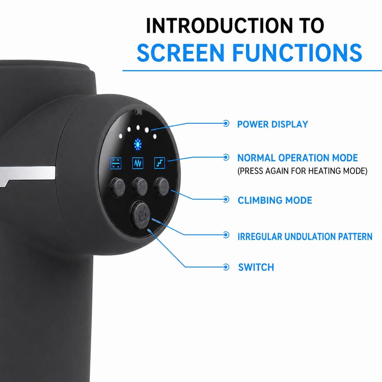 Deep Tissue Massage Gun for Muscle Recovery & Pain Relief Percussion Massager With 3 Kind of Speed Levels Handheld Electronic Massager for Athletes