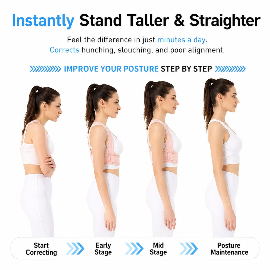 Back Brace Posture Corrector for Women Shoulder Straightener for Upper and Lower Back Pain Improving Postura Support Belt for Scoliosis