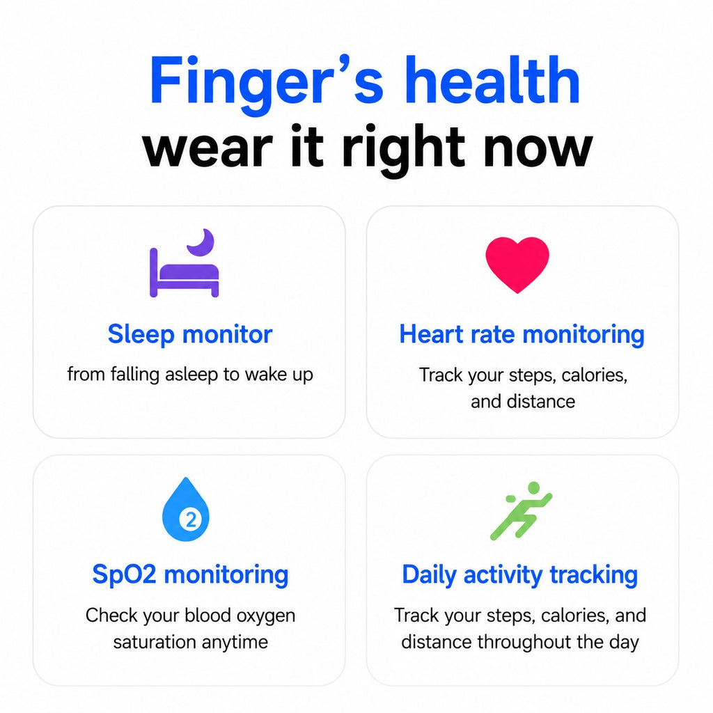 Smart Ring Waterproof Fitness Tracker Video Switching IOS Android Men Women Health Ring