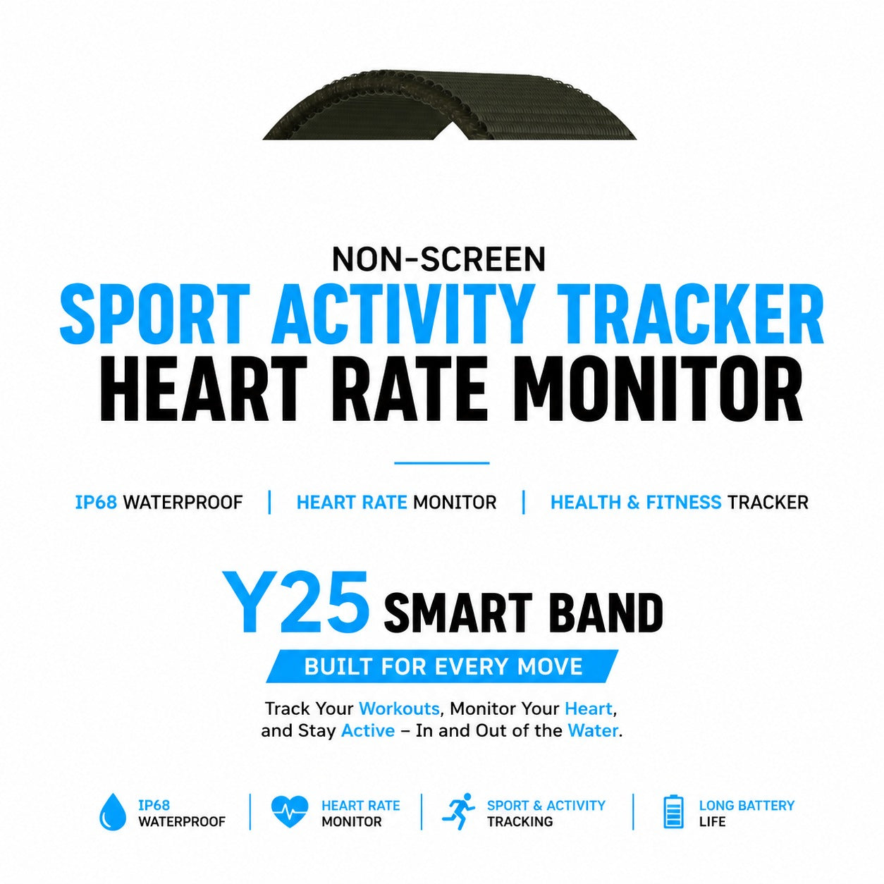 Accurate Temperature Fitness Activity Tracker Smart Band Smartband Displyless No Screen Alloy Smart Bracelets Nylon Strap
