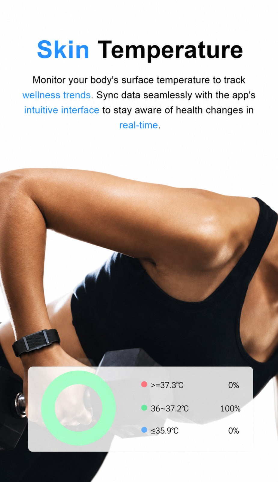 Accurate Temperature Fitness Activity Tracker Smart Band Smartband Displyless No Screen Alloy Smart Bracelets Nylon Strap
