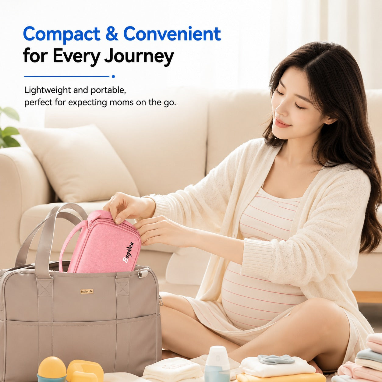 Travel Carrying Bag for Doppler Fetal Heart Monitor, Storage bag for Doppler Monitor, Portable Organizer Case Fits Doppler Heartbeat Monitor