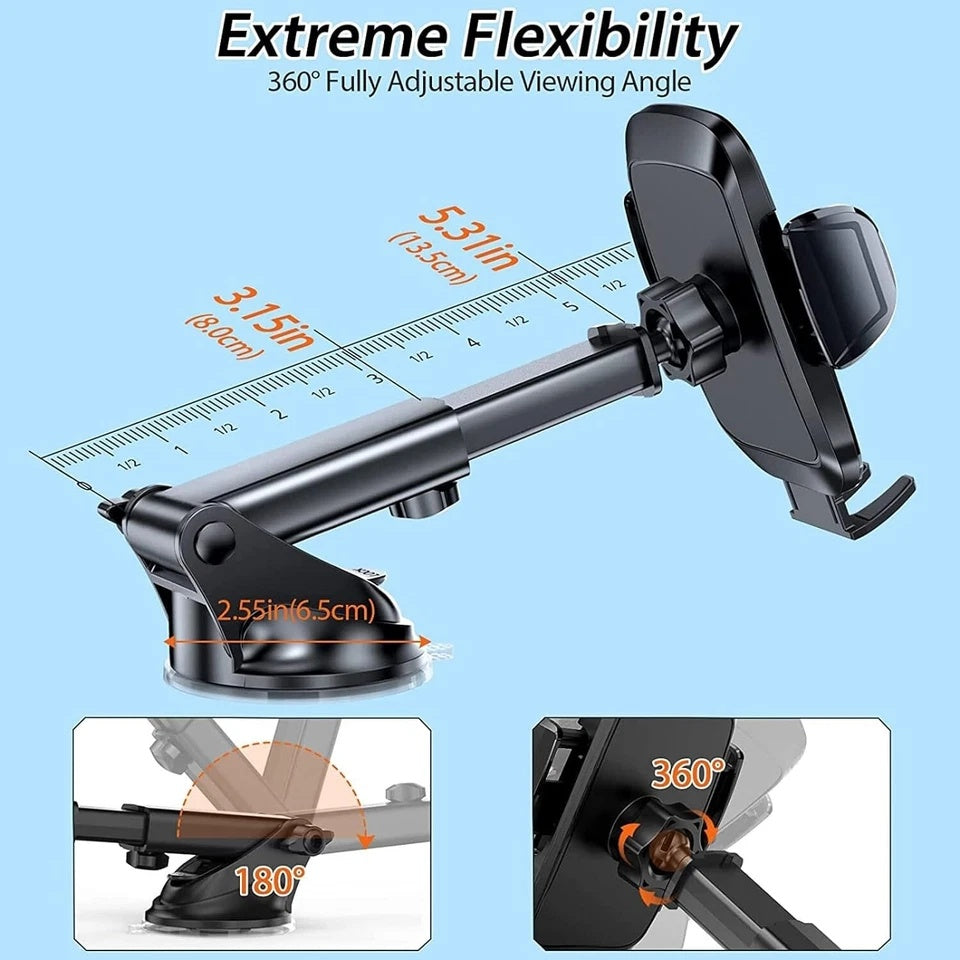 Car Phone Holder Universal Mount Mobile iPhone Windscreen Dashboard or Air Vent
