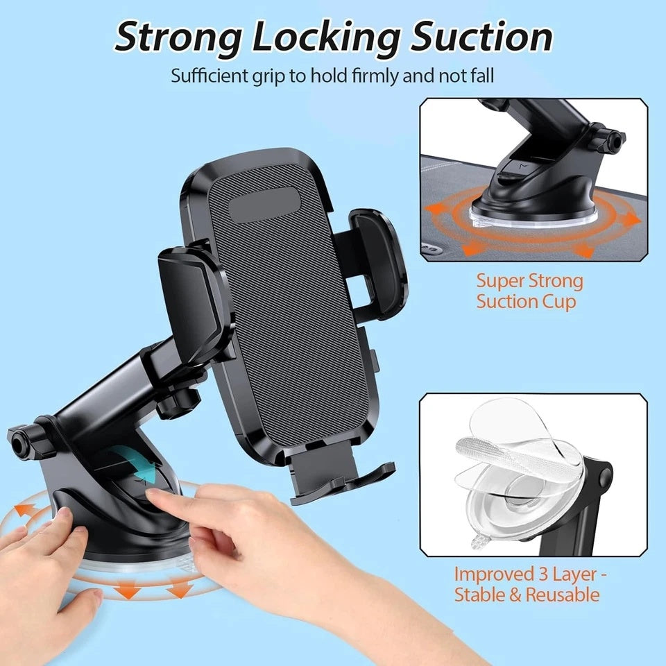Car Phone Holder Universal Mount Mobile iPhone Windscreen Dashboard or Air Vent